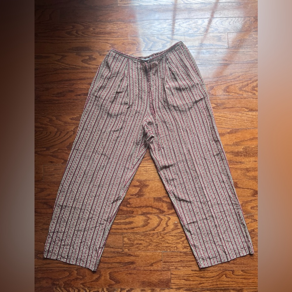 Jennifer Moore Women's Red and Black Striped Chinos